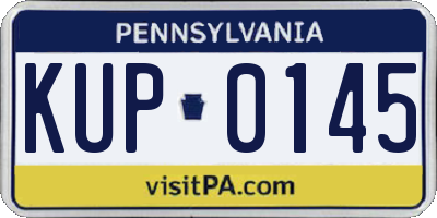 PA license plate KUP0145