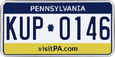 PA license plate KUP0146