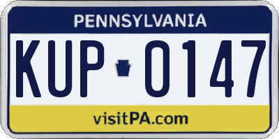 PA license plate KUP0147