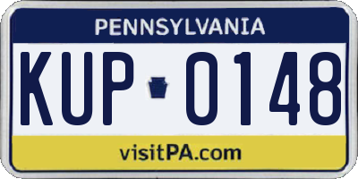 PA license plate KUP0148