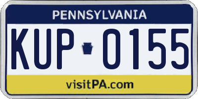PA license plate KUP0155