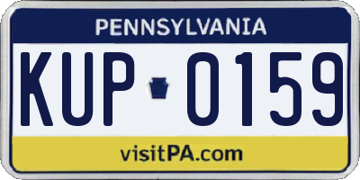 PA license plate KUP0159