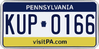 PA license plate KUP0166