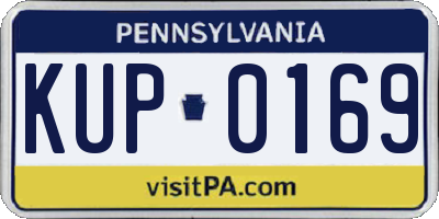 PA license plate KUP0169
