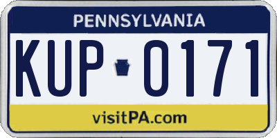 PA license plate KUP0171