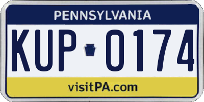 PA license plate KUP0174