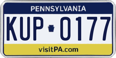 PA license plate KUP0177