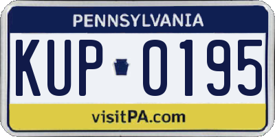 PA license plate KUP0195