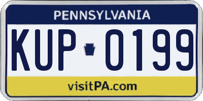 PA license plate KUP0199