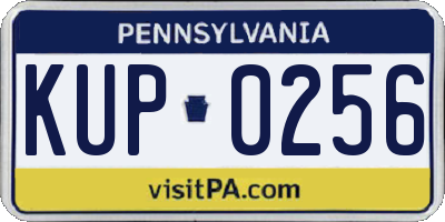 PA license plate KUP0256