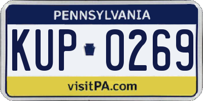 PA license plate KUP0269