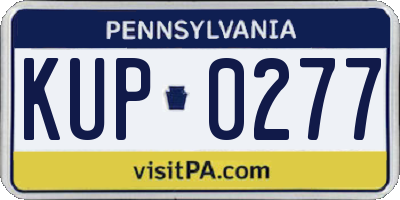 PA license plate KUP0277