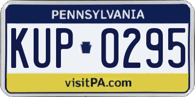 PA license plate KUP0295