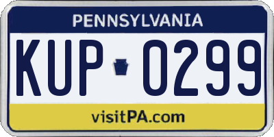 PA license plate KUP0299
