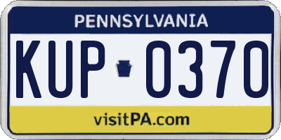 PA license plate KUP0370