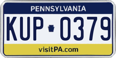PA license plate KUP0379