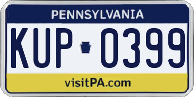PA license plate KUP0399