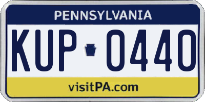 PA license plate KUP0440