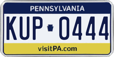 PA license plate KUP0444