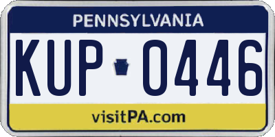 PA license plate KUP0446