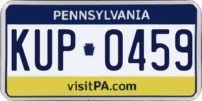 PA license plate KUP0459