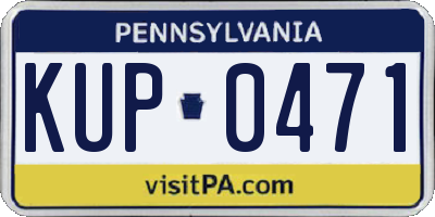 PA license plate KUP0471