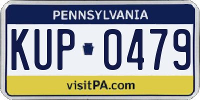 PA license plate KUP0479