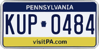 PA license plate KUP0484