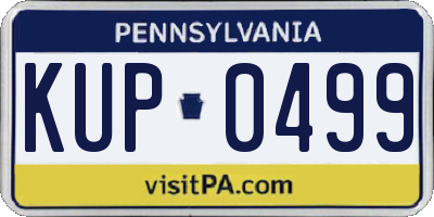 PA license plate KUP0499