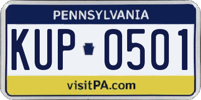 PA license plate KUP0501