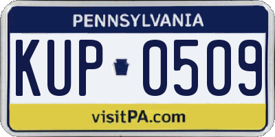 PA license plate KUP0509