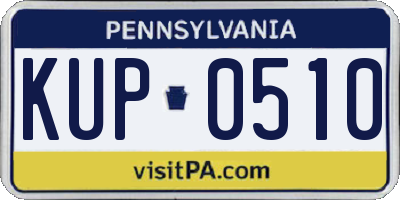 PA license plate KUP0510
