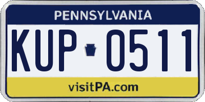 PA license plate KUP0511