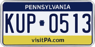 PA license plate KUP0513