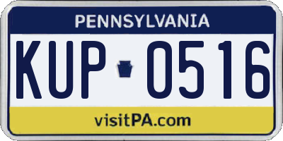 PA license plate KUP0516