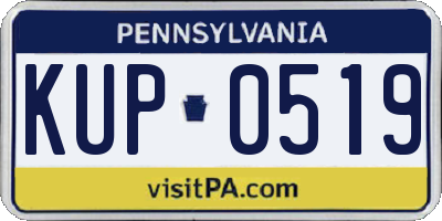 PA license plate KUP0519