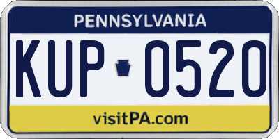 PA license plate KUP0520