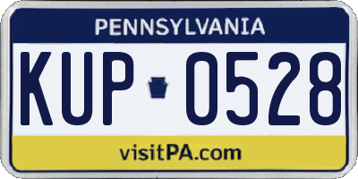 PA license plate KUP0528