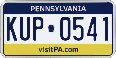 PA license plate KUP0541
