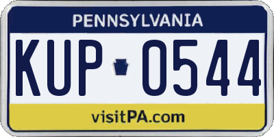 PA license plate KUP0544