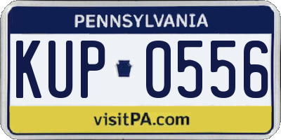 PA license plate KUP0556