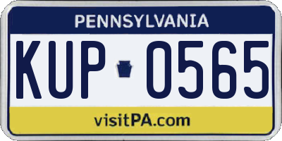 PA license plate KUP0565