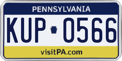 PA license plate KUP0566