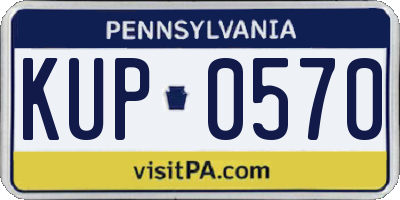 PA license plate KUP0570