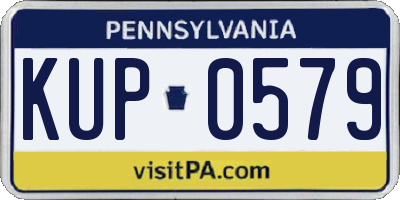 PA license plate KUP0579