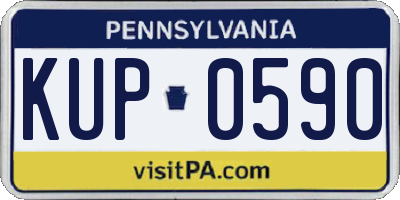 PA license plate KUP0590