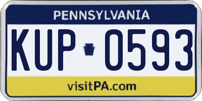PA license plate KUP0593