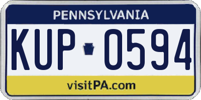 PA license plate KUP0594