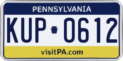 PA license plate KUP0612
