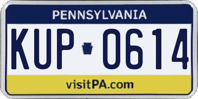 PA license plate KUP0614